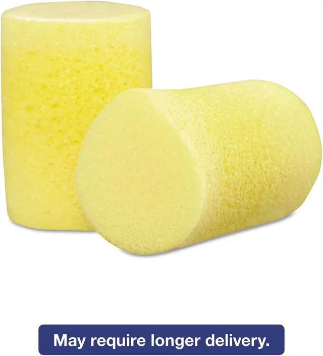 Alt view image 12 of 13 - 3M E·A·R Classic Single-Use Earplugs, Cordless, 29NRR, Yellow