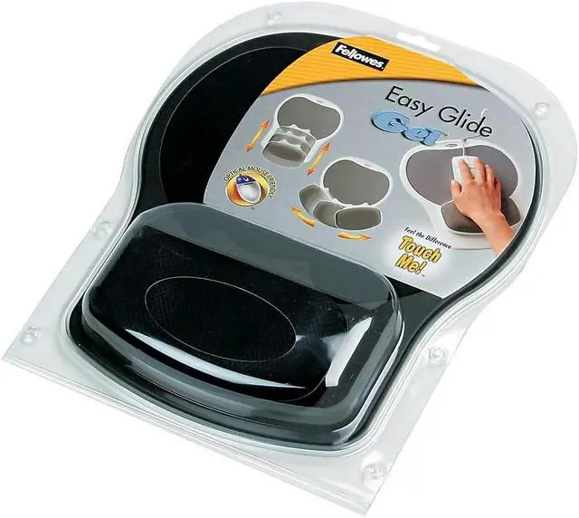 Alt view image 14 of 15 - Fellowes 93730 Easy Glide Gel Mouse Pad with Wrist Rest