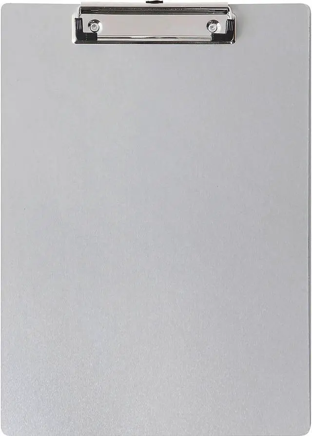Alt view image 3 of 3 - Business Source Aluminum Clipboard - 8 1/2" x 11" - Low-profile - Aluminum - Silver - 1 Each