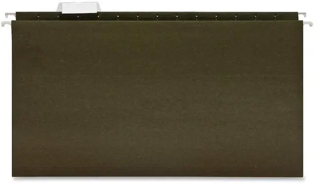 Alt view image 2 of 5 - Business Source Hanging Folder 11 Pt. 1/5 Cut Legal 25/BX Green 43570
