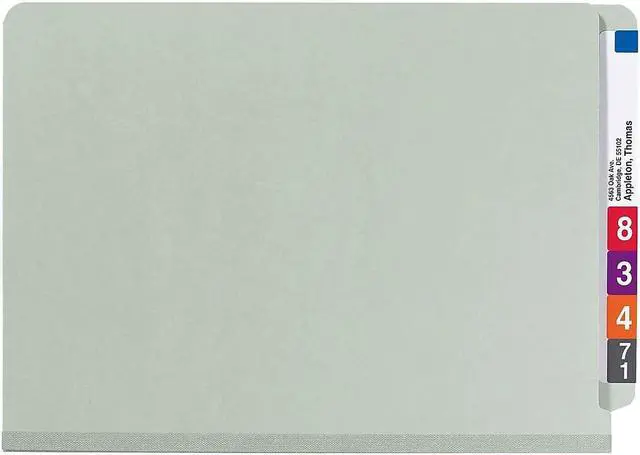 Alt view image 9 of 14 - Smead Classificatn Folders Lgl Recycled 2 Div 10/BX GY Green 29802