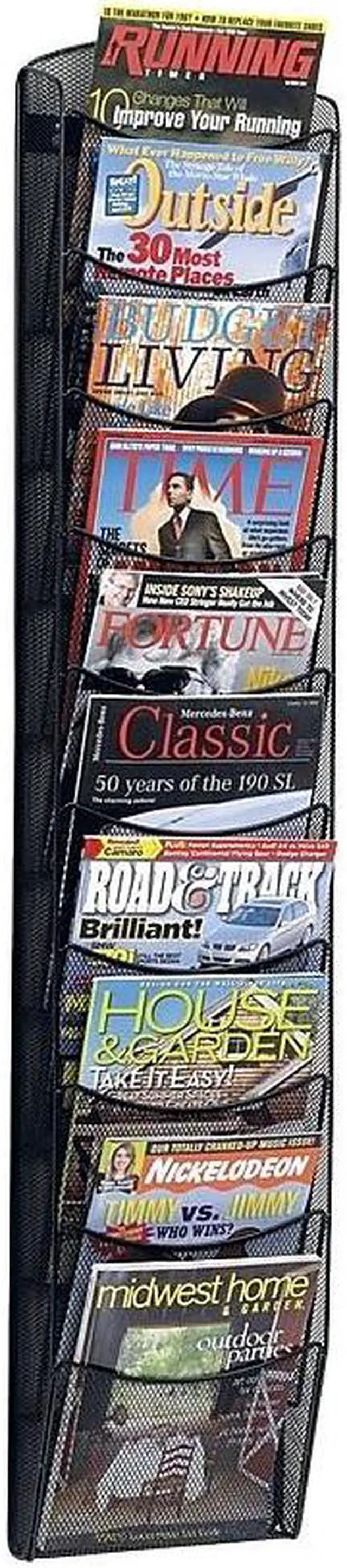 Alt view image 15 of 16 - Safco Rack,Magazine 10 Pkt,Bk 5579BL