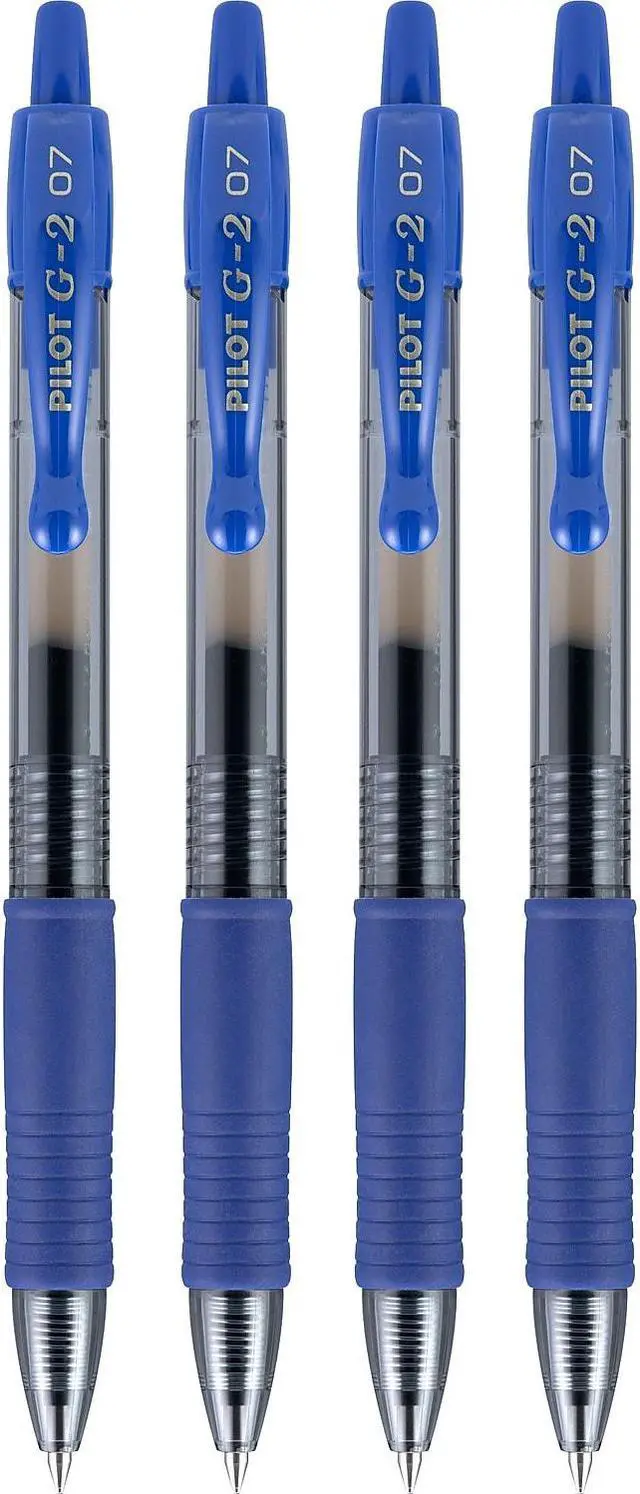 Alt view image 4 of 6 - Pilot Gel Pen Retractable/Refillable Fine Point 4/PK Blue 31058
