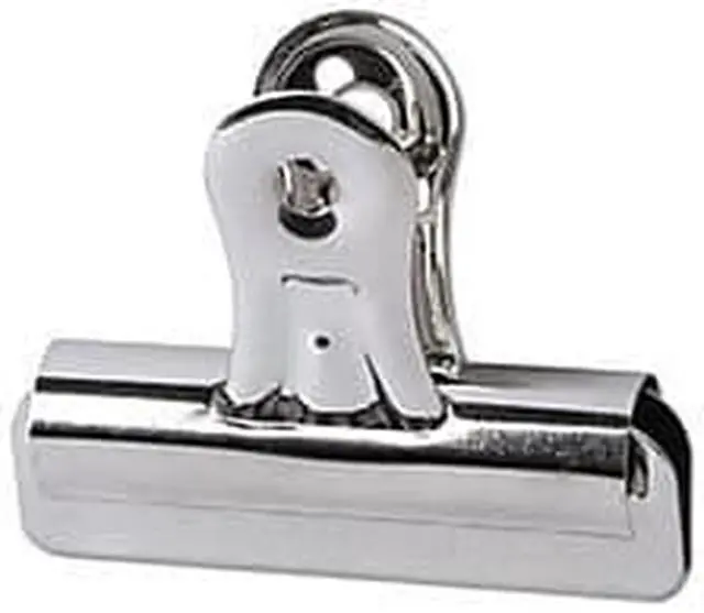 Alt view image 6 of 6 - Universal Bulldog Clips Steel 1/2" Capacity 2 1/4" Wide Nickel-Plated 36/Pack 31264