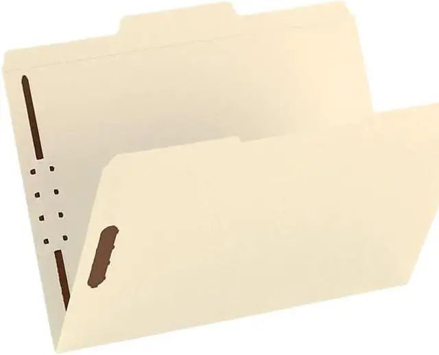 Alt view image 16 of 18 - Smead 1/3 Tab Cut Letter Recycled Fastener Folder - 8 1/2" x 11" - 2 x 2K Fastener(s) - Top Tab Location - Assorted Position Tab Position - Manila - Manila - 10% - 50 / Box