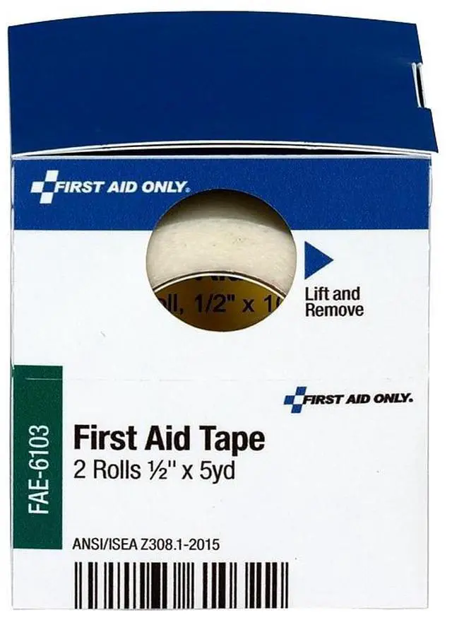 Alt view image 7 of 7 - First Aid Only Refill f/SmartCompliance Gen Business Cabinet First Aid Tape 1/2x5yd 2RL/BX FAE6103