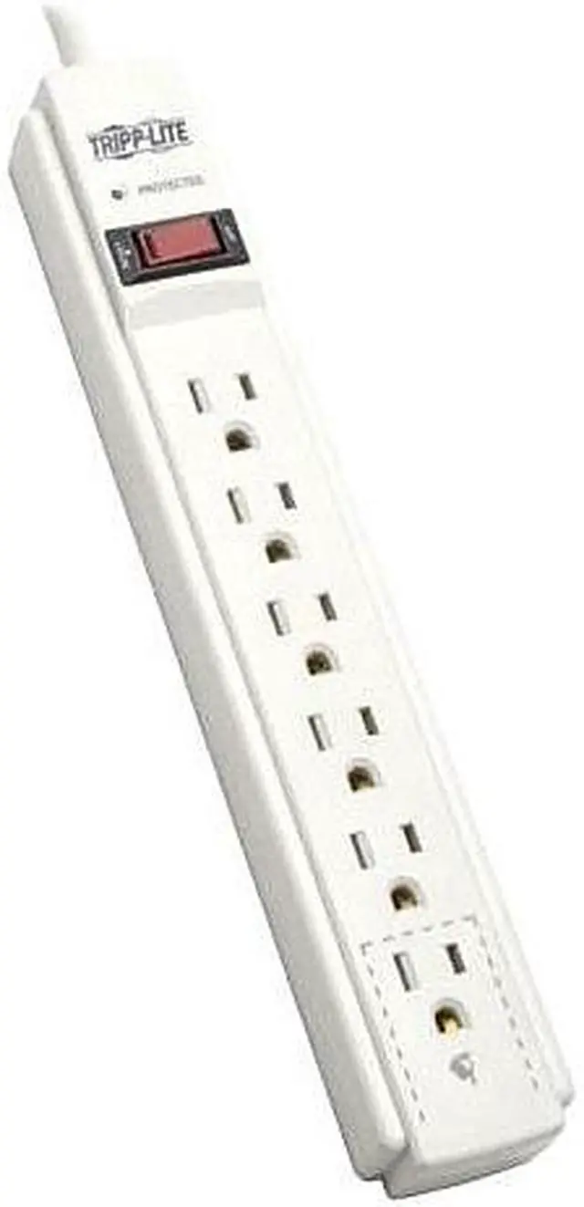Alt view image 2 of 3 - Tripp Lite 6 Outlet Surge Protector 6' Cord 790 Joules (TLP606TAA)
