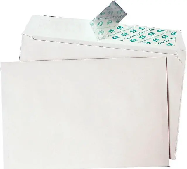 Alt view image 16 of 16 - Quality Park 10750 Greeting Card/Invitation Envelope, Announcement - 5.75" x 8.75" - 24 lb - Peel & Seal - 100/Box - White