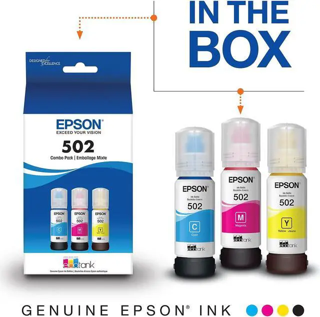 Alt view image 7 of 20 - Epson T502 Multi-Color Ink Cartridges C/M/Y 3-Pack