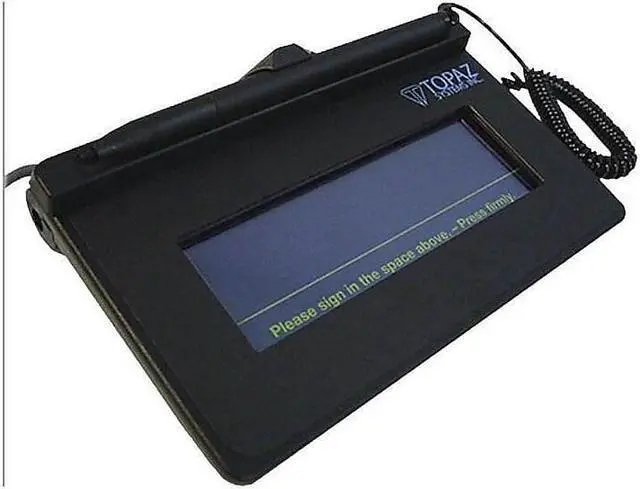 Main image of Topaz T-S460-BSB-R SigLite 1x5 Signature Pad - Virtual Serial Via USB Connection