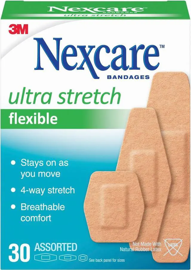 Alt view image 6 of 6 - 3M Nexcare Ultra Stretch Flex Assorted Bandages, (30 Ct.) 576-30PB