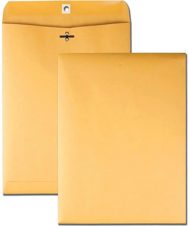 Alt view image 7 of 8 - Business Source Clasp Envelopes 28 lb. 6-1/2"x9-1/2" 100/BX Brown Kraft 36661