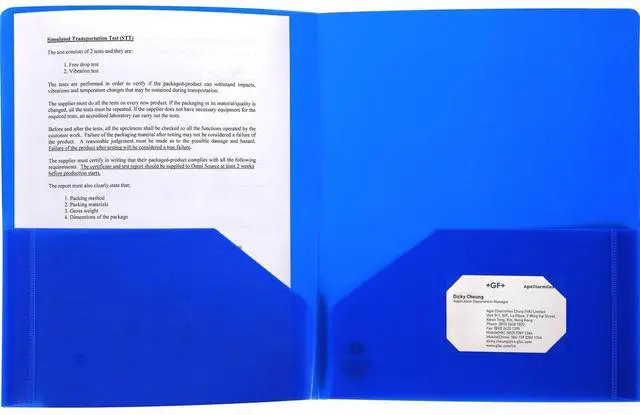 Alt view image 3 of 5 - Business Source 2-pocket Poly Portfolio