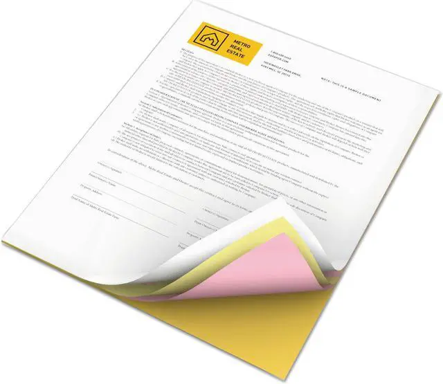 Alt view image 11 of 13 - Xerox Bold Digital Carbonless Paper 8 1/2 x11 White/Canary/Pink/Gldrod 5 000