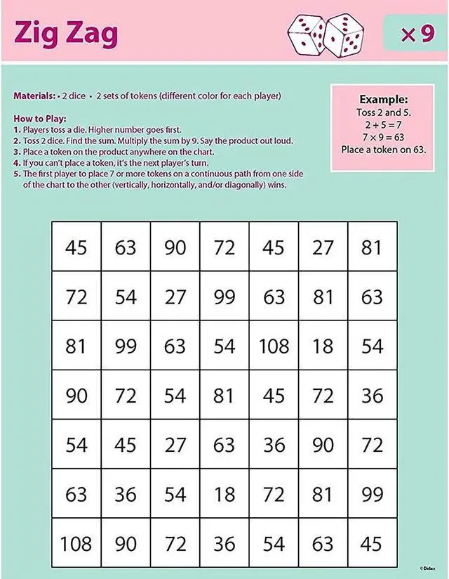 Alt view image 2 of 9 - Didax Dice Games for Multiplication Mastery (DD-211885)
