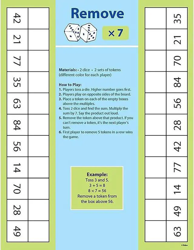Alt view image 4 of 9 - Didax Dice Games for Multiplication Mastery (DD-211885)