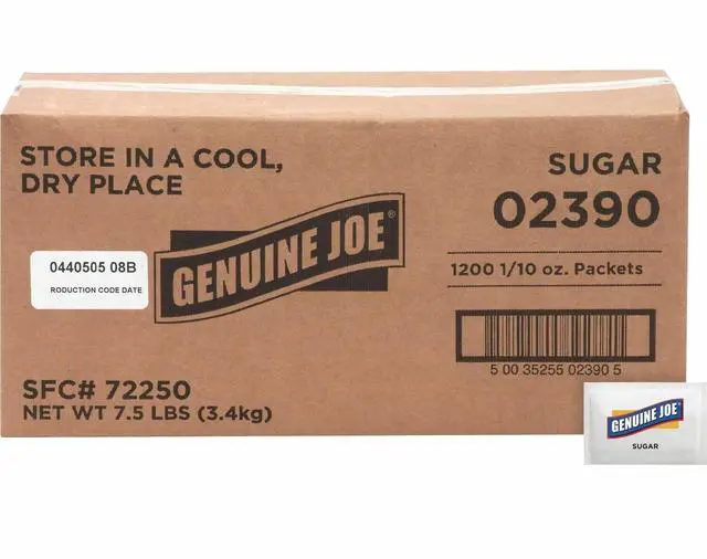 Main image of Genuine Joe Sugar Packets 2.8g 1200/PK 02390