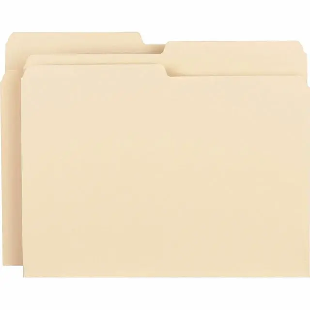 Main image of Business Source File Folder 11 pt 1/2 Cut Ast Tabs Letter 100/BX Manila 17524