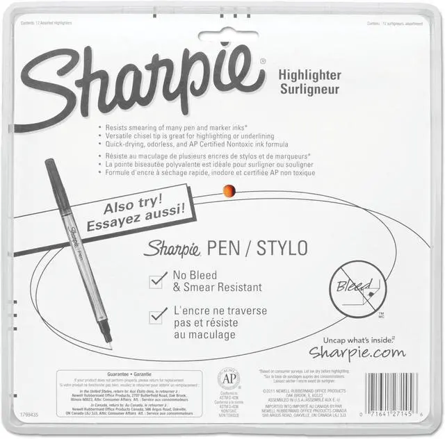 Alt view image 16 of 20 - Sharpie Accent Pocket Style Highlighter Chisel Tip Assorted Ink 12 per Set 27145