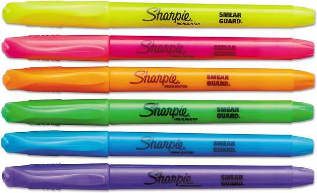 Alt view image 17 of 20 - Sharpie Accent Pocket Style Highlighter Chisel Tip Assorted Ink 12 per Set 27145
