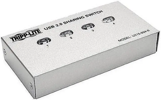 Alt view image 5 of 18 - Tripp Lite 4-Port Usb 2.0 Hi-Speed Printer / Peripheral Sharing Switch