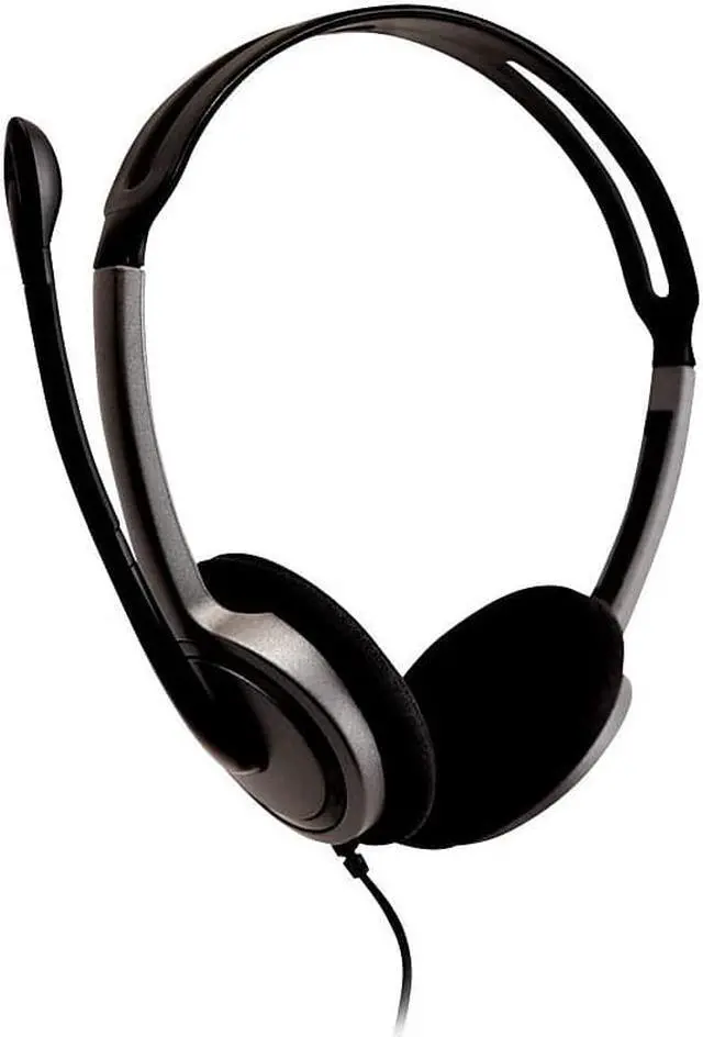 Alt view image 5 of 8 - V7 HA212 Lightweight Stereo Headset with Microphone - Black & Grey