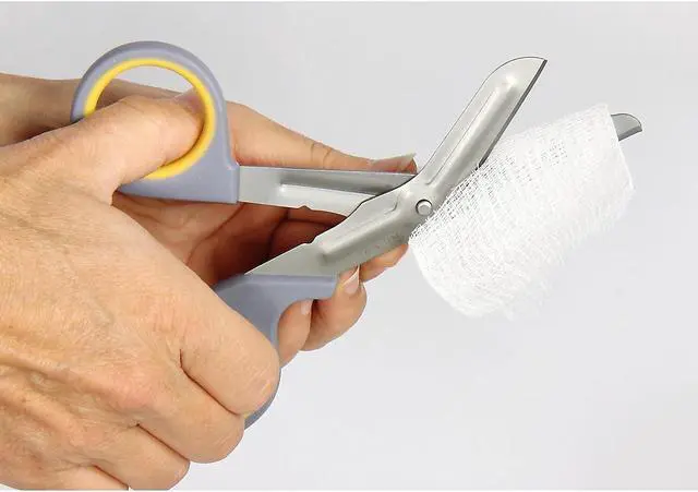 Alt view image 9 of 11 - Acme Bandage Shears Titanium 7" Gray/Yellow 90292