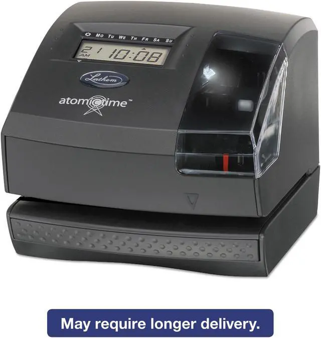 Alt view image 11 of 15 - 1600E Wireless Atomic Time Recorder with Tru-Align Feature Dark Gray