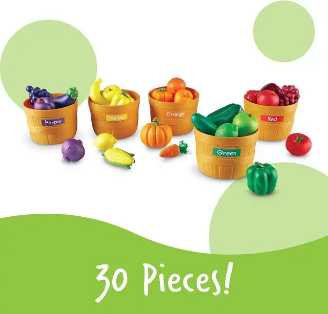 Alt view image 18 of 20 - Learning Resources Farmer's Market Color Sorting Set