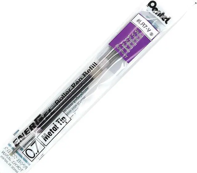 Alt view image 2 of 7 - Refill for Pentel EnerGel Retractable Liquid Gel Pens Medium Violet Ink LR7V