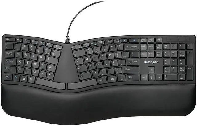 Alt view image 12 of 20 - Kensington Pro Fit K75400US Black USB Wired Ergonomic Keyboard