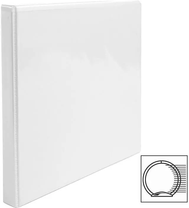 Alt view image 2 of 11 - Business Source View Binder w/ 2 Inside Pockets 1/2" Capacity White 09951