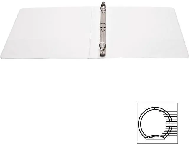 Alt view image 5 of 11 - Business Source View Binder w/ 2 Inside Pockets 1/2" Capacity White 09951