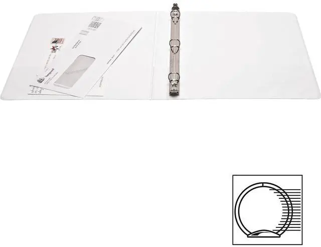 Alt view image 3 of 11 - Business Source View Binder w/ 2 Inside Pockets 1/2" Capacity White 09951