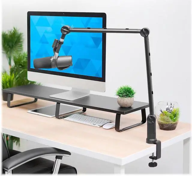 Alt view image 8 of 11 - Mount-It! Adjustable Microphone Boom Arm | Clamp Included | Podcast Microphone Holder