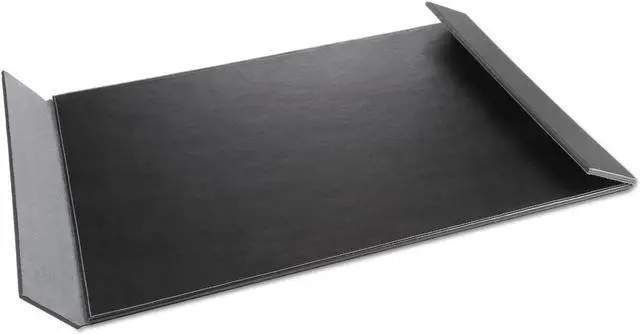 Alt view image 2 of 9 - Artistic Monticello Desk Pad with Fold-Out Sides 24 x 14 Black 5240BG