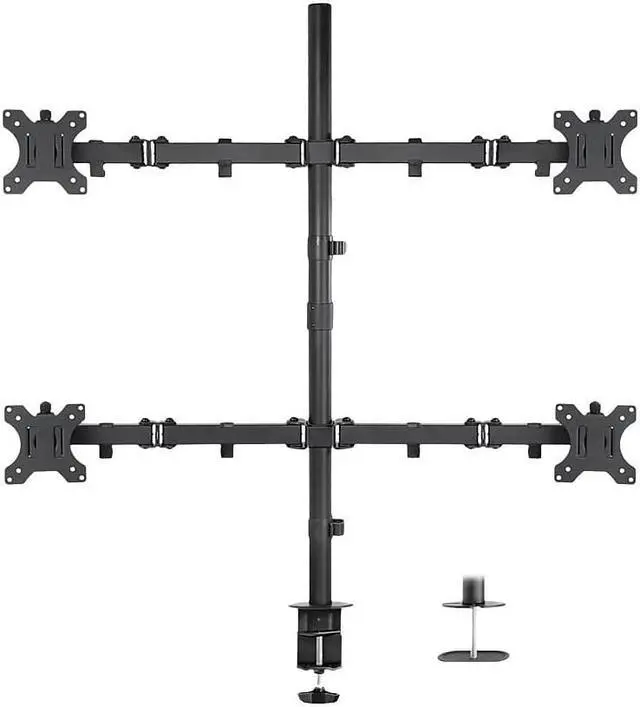 Alt view image 8 of 10 - Mount-It! Quad Monitor Mount | Fits Up to 32" Screens | 4 Screen Desk Stand