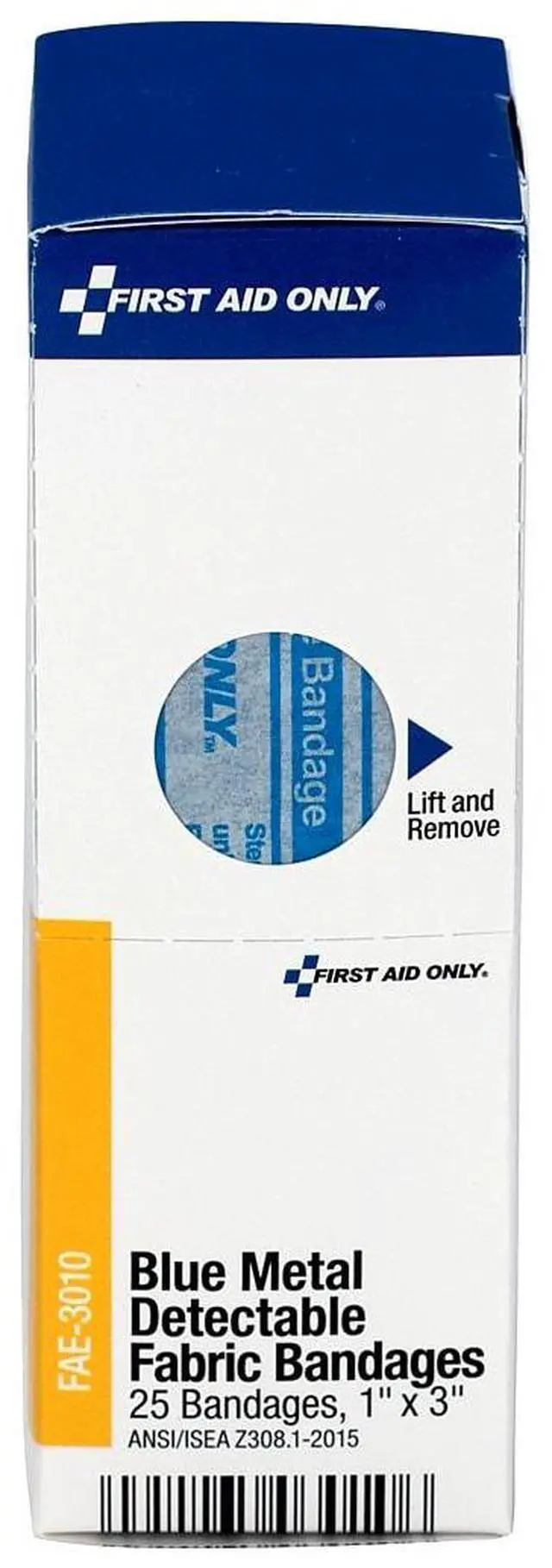 Alt view image 18 of 20 - First Aid Only Refill f/SmartCompliance Gen Cabinet Blue Metal Detectable Bandages 1x3 25/Bx FAE3010