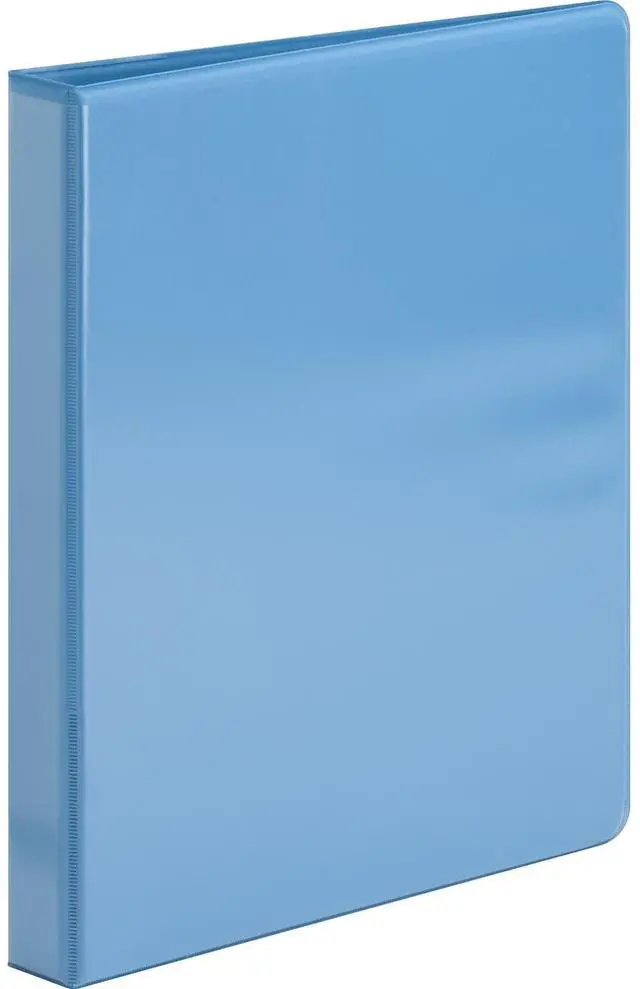 Alt view image 5 of 9 - Business Source View Binder Round Ring 1" Cap Letter-size Light Blue 19602