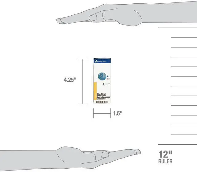 Alt view image 19 of 20 - First Aid Only Refill f/SmartCompliance Gen Cabinet Blue Metal Detectable Bandages 1x3 25/Bx FAE3010