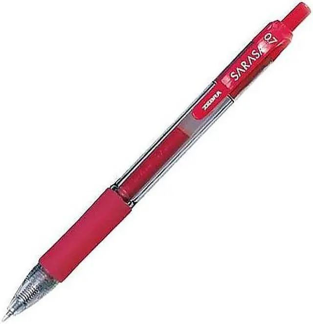 Alt view image 11 of 12 - Zebra Sarasa Retractable Gel Pen Red Ink Medium Dozen 46830