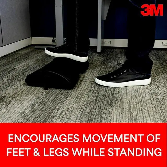 Alt view image 11 of 13 - 3m Foot Rest for Standing Desks, 19.98 x 4.2 x 19.97, Black (MMMFR200B)