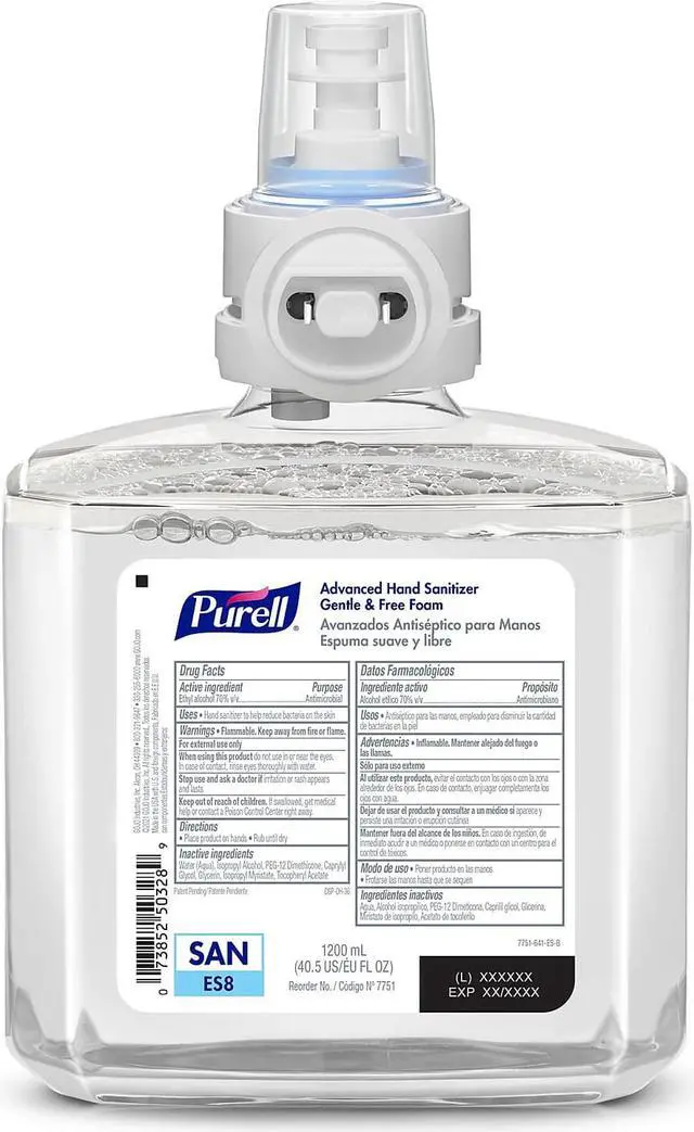 Alt view image 2 of 8 - PURELL Sanitizer,Hand,Foam,Clr 775102