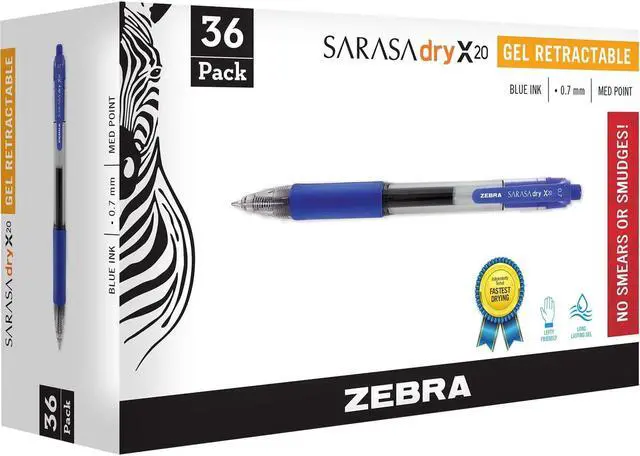Alt view image 10 of 11 - ZEBRA PEN CORP. Sarasa Retractable Gel Pen Blue Ink Medium 36/Pack 46236