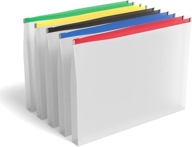 Staples Poly Zip Envelopes Legal Size Clear with Assorted Zippers 5/PK  344888 