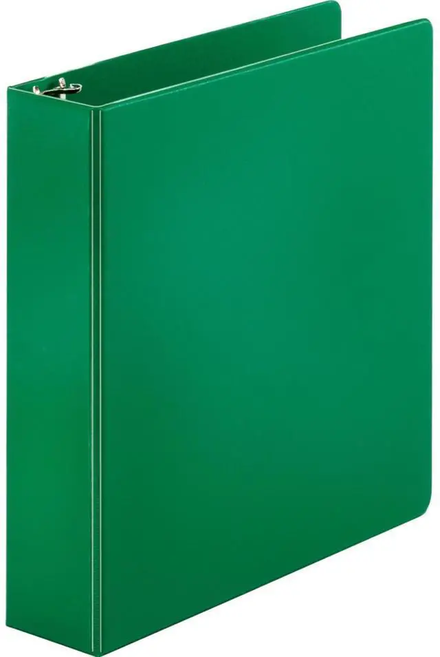 Main image of Business Source Round Ring Binder 2" Capacity 11"x8-1/2" Green 28558