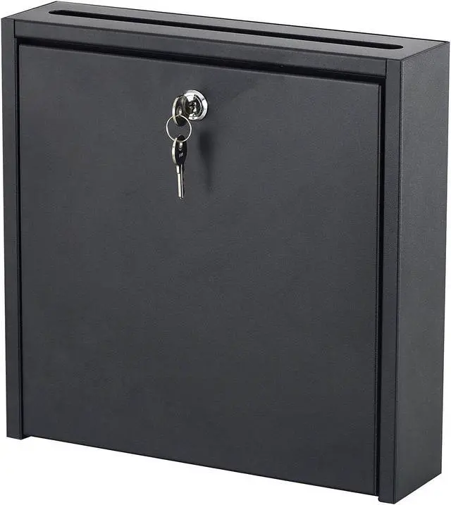 Alt view image 9 of 9 - SAFCO Products 4258BL 12 x 12 x 3 in. Wall-Mountable Interoffice Mailbox, Black