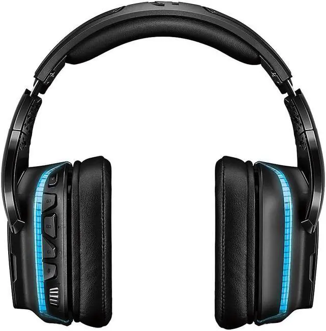 Alt view image 11 of 20 - Logitech - G935 Wireless 7.1 Surround Sound Over-the-Ear Gaming Headset for PC with LIGHTSYNC RGB Lighting - Black/Blue