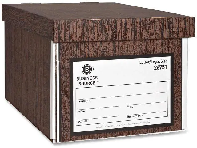 Alt view image 2 of 6 - Business Source Storage Boxes w/Lid Ltr/Lgl 650 lb 10"x12"x15" 12/CT WN 26751