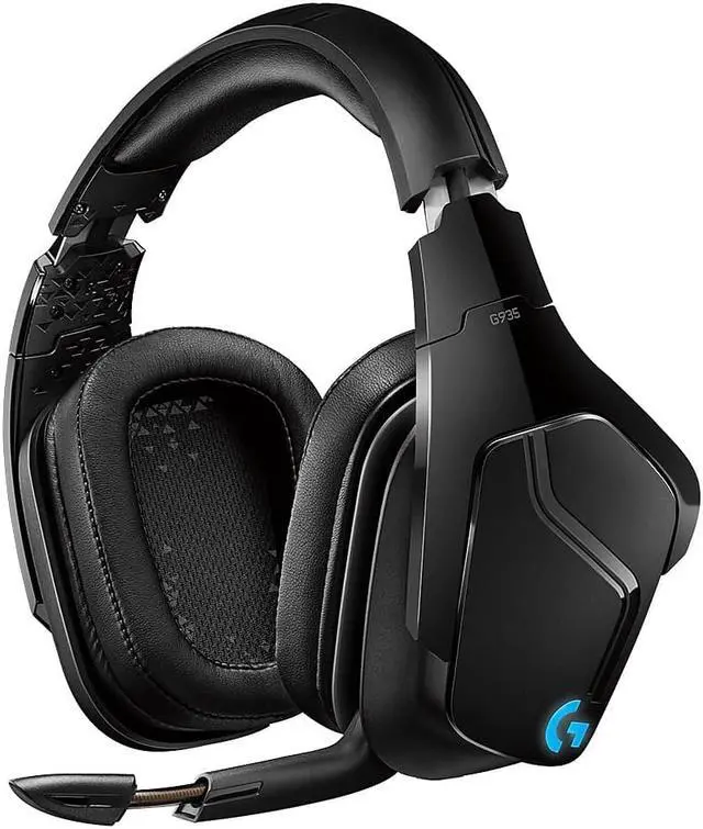Alt view image 12 of 20 - Logitech - G935 Wireless 7.1 Surround Sound Over-the-Ear Gaming Headset for PC with LIGHTSYNC RGB Lighting - Black/Blue